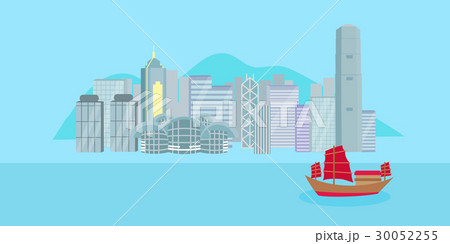 cartoon hongkong city 30052255