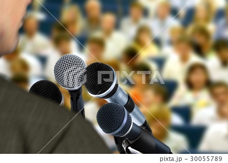 Man giving speech during seminar Man giving speech during seminar 30055789