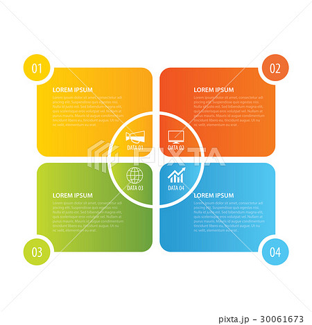 4 rectangle infographic design template.  30061673