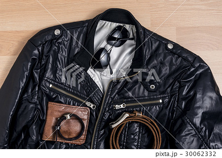 Men casual trendy fashion with Black jacket and accessories Men casual trendy fashion with Black jacket and accessories 30062332