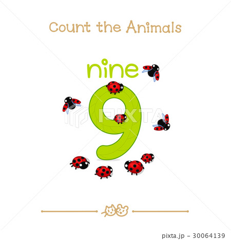 Nine 9 card Series of Count the Animals 30064139