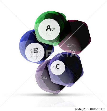 Geometrical hexagon aqua elements 30065518