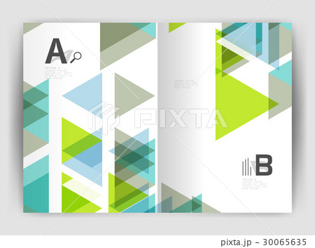 Vector triangle business annual report cover print Vector triangle business annual report cover print 30065635