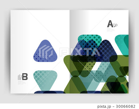 Vector triangle business annual report cover print 30066082