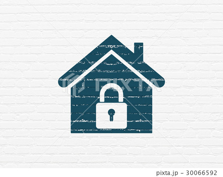Finance concept: Home on wall background Finance concept: Home on wall background 30066592
