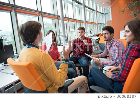 Shot of a group of young business professionals Shot of a group of young business professionals 30068387