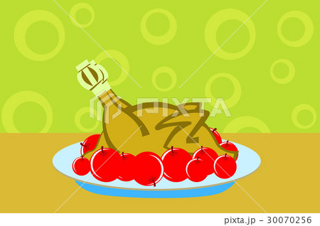 Roasted Turkey on the dish 30070256