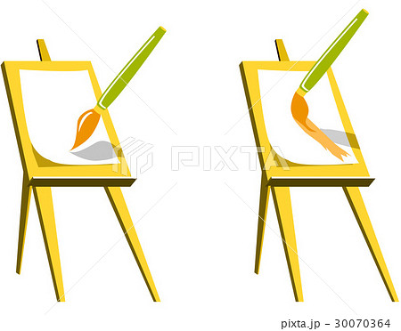 Easel and paintbrush 30070364