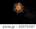 夏祭り　花火　オレンジ　横構図 30070387