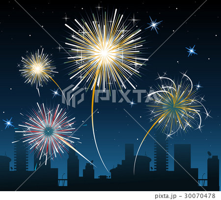 Fireworks over the city 30070478