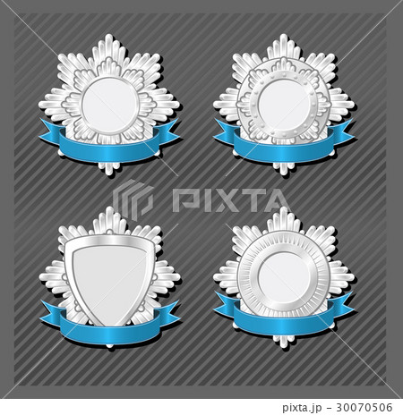 Emblem, medal and honors insignia blank templates 30070506