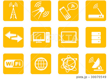 Simple Wireless Technology icons 30070549