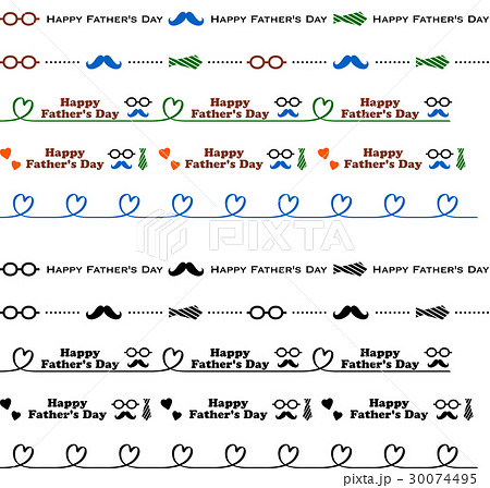 父の日の飾り線のイラスト素材