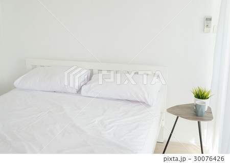 Simple White room with potted plant green Simple White room with potted plant green 30076426