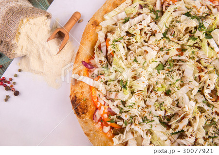 Pork, red onions, sweet pepper, Chinese cabbage an Pork, red onions, sweet pepper, Chinese cabbage an 30077921