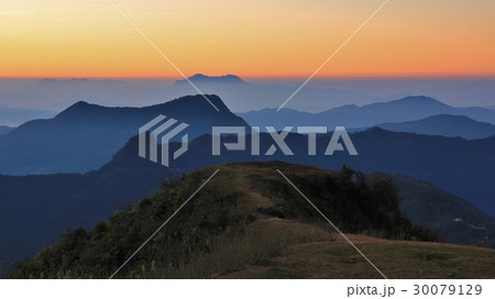 Sunrise in the hills of Nepal 30079129
