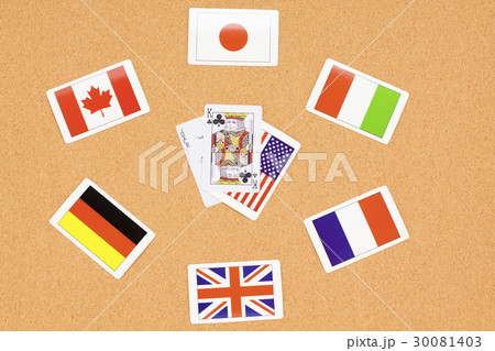 国旗のカードとトランプ G7 国旗のカードとトランプ G7 30081403
