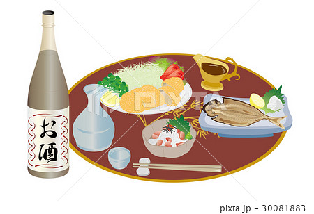 今日の晩酌日本酒とまぐろの山かけ 30081883