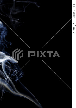 Abstract white blue smoke from aromatic sticks. 30082811