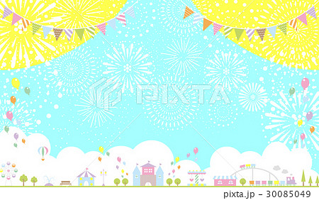 アミューズメントパーク　花火 30085049