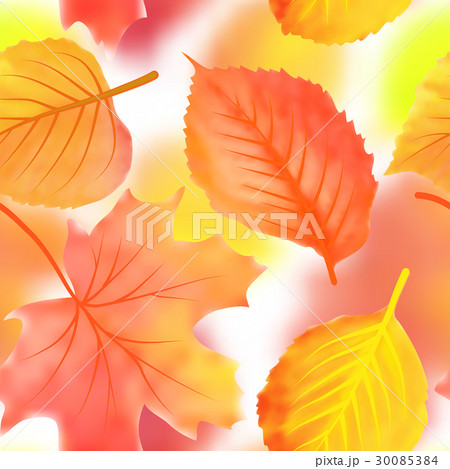 Vector seamless pattern with red and yellow autumn 30085384