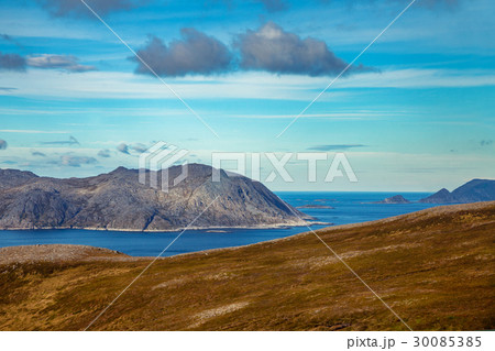 View of the fjord. Beautiful nature Norway 30085385