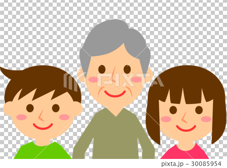 Grandfather 3 people upper body 30085954
