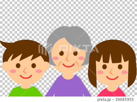 Grandmother 3 people upper body 30085955