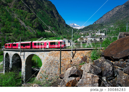 Passage to Brusio Helicidal Viaduct of the Bernina Red Train 30086283
