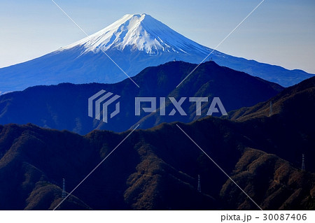 大菩薩連嶺・滝子山から見る富士山 30087406