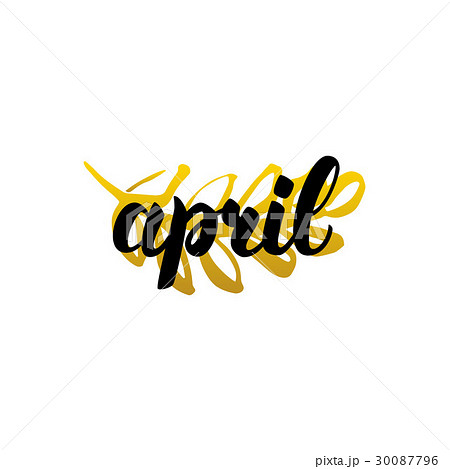 April Handwritten Lettering 30087796