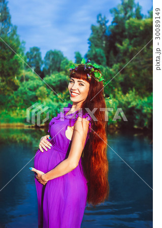pregnant girl near the water pregnant girl near the water 30089149