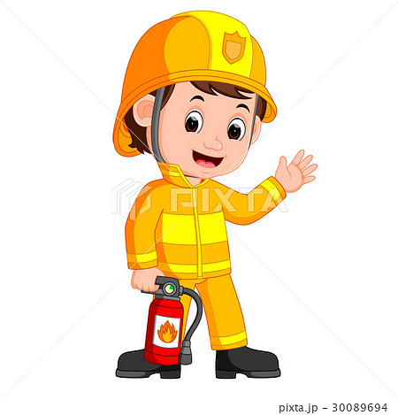 firefighter cartoon - Stock Illustration [30089694] - PIXTA