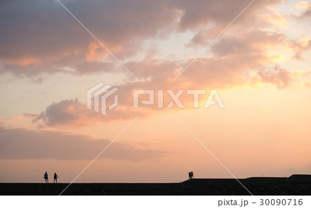 夕日 日没 夕焼け 30090716