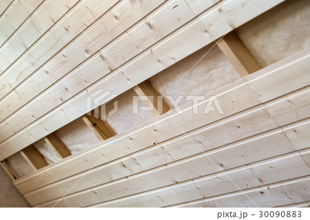 An interior view of unfinished home inside 30090883