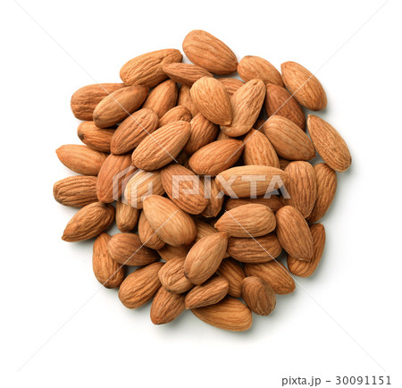 Top view of almonds heap 30091151
