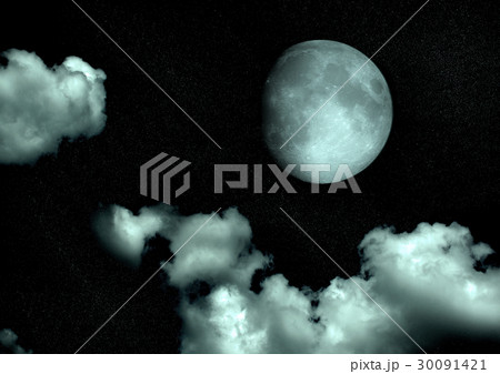 The moon in the night sky 30091421
