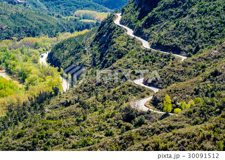 Road in mountains around the Montserrat Monastery 30091512