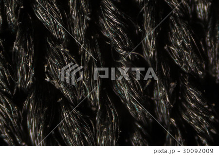 Black nylon mesh cloth fibers under the microscope Black nylon mesh cloth fibers under the microscope 30092009