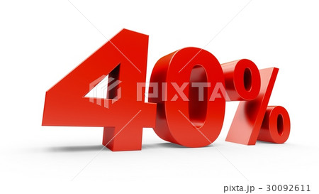 3D rendering shiny red discount 40 percent 30092611