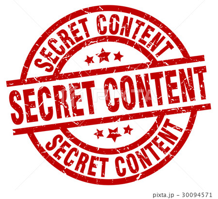 secret content round red grunge stamp 30094571