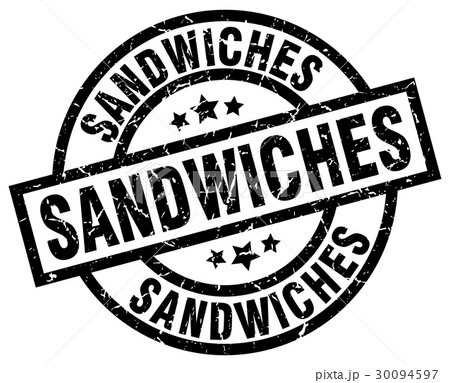 sandwiches round grunge black stamp 30094597
