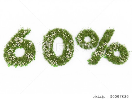 3D rendering of grass 60 percent discount isolated 3D rendering of grass 60 percent discount isolated 30097386