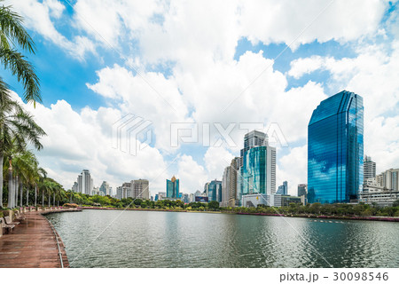 the landscape of the building in bangkok thailand. 30098546