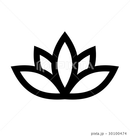 Lotus plant symbol. Spa and wellness theme design 30100474