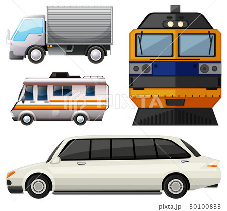 Different vehicles on white background 30100833