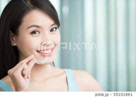 woman with invisible braces woman with invisible braces 30101861
