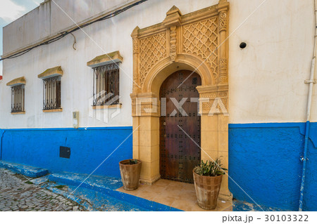 Narrow alley in Medina Rabat, Morocco Narrow alley in Medina Rabat, Morocco 30103322