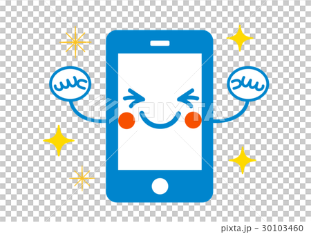 スマホ携帯キャラクターきらきらガッツポーズ 30103460
