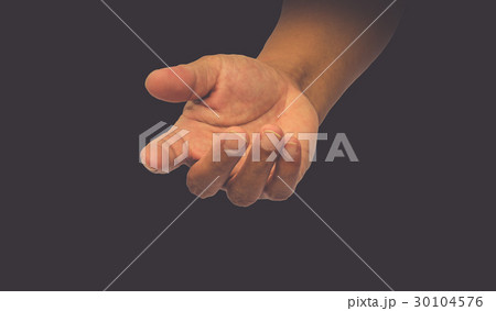 helping hand on black background helping hand on black background 30104576